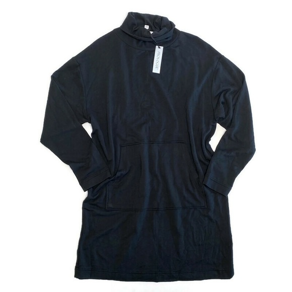 NWT Prologue Mock Neck Sweatshirt Dress Black - Picture 2 of 5